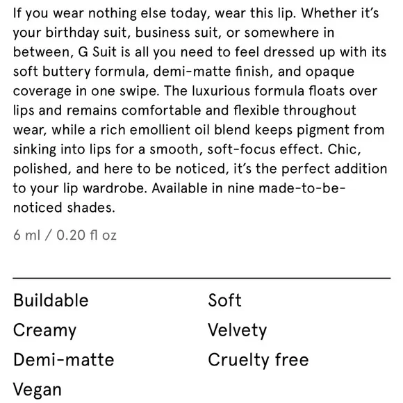 Glossier G Suit Soft Touch Lip Creme - Picture 16 of 16